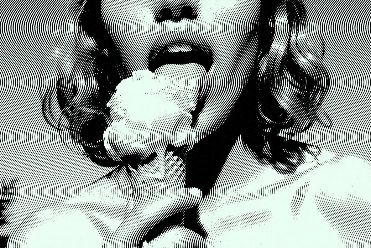 Wavy Halftone Photo Effect 3