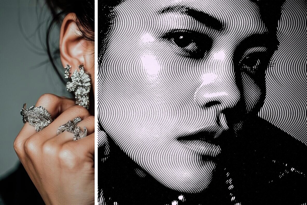 Wavy Halftone Photo Effect 5