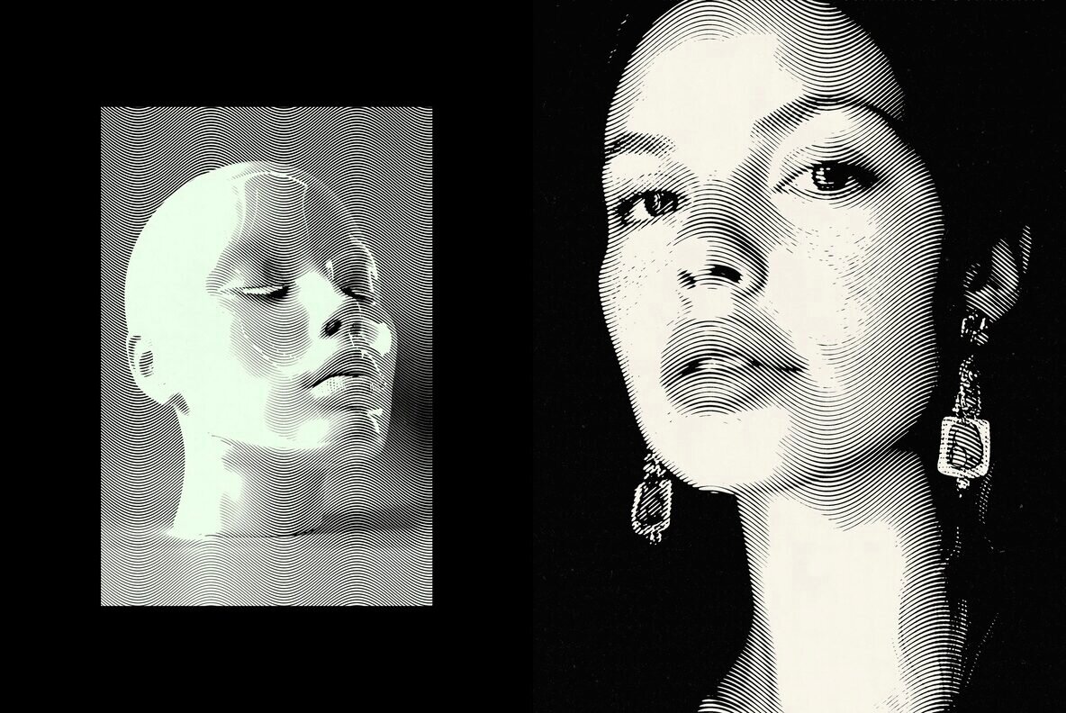 Wavy Halftone Photo Effect 6