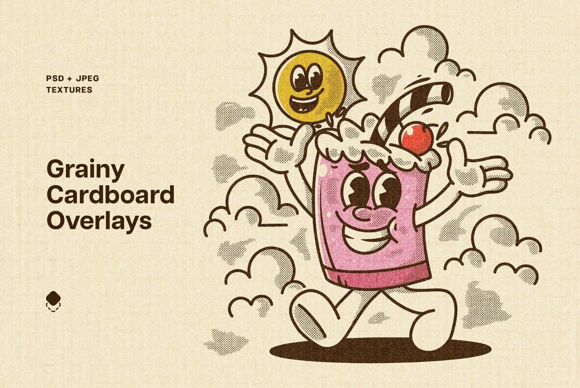 Grainy Cardboard Overlay Textures 1