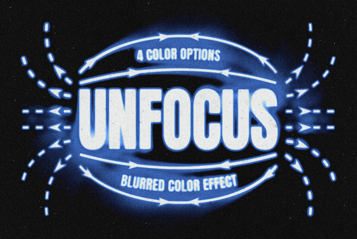 Colored Blur Text Effect 1