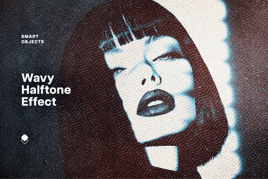 Wavy Halftone Photo Effect