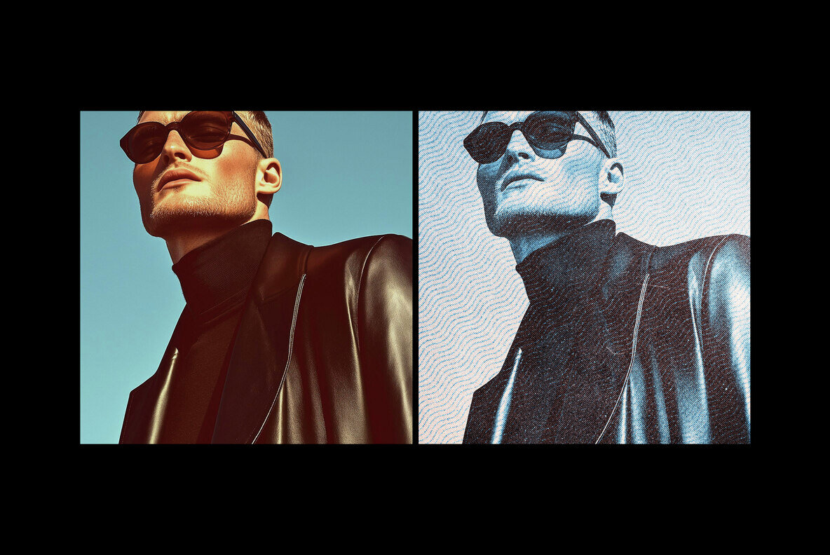 Wavy Halftone Photo Effect 4