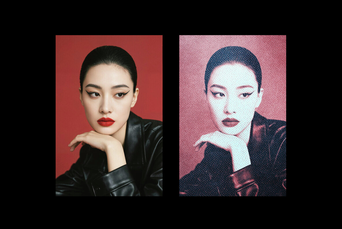 Wavy Halftone Photo Effect 7