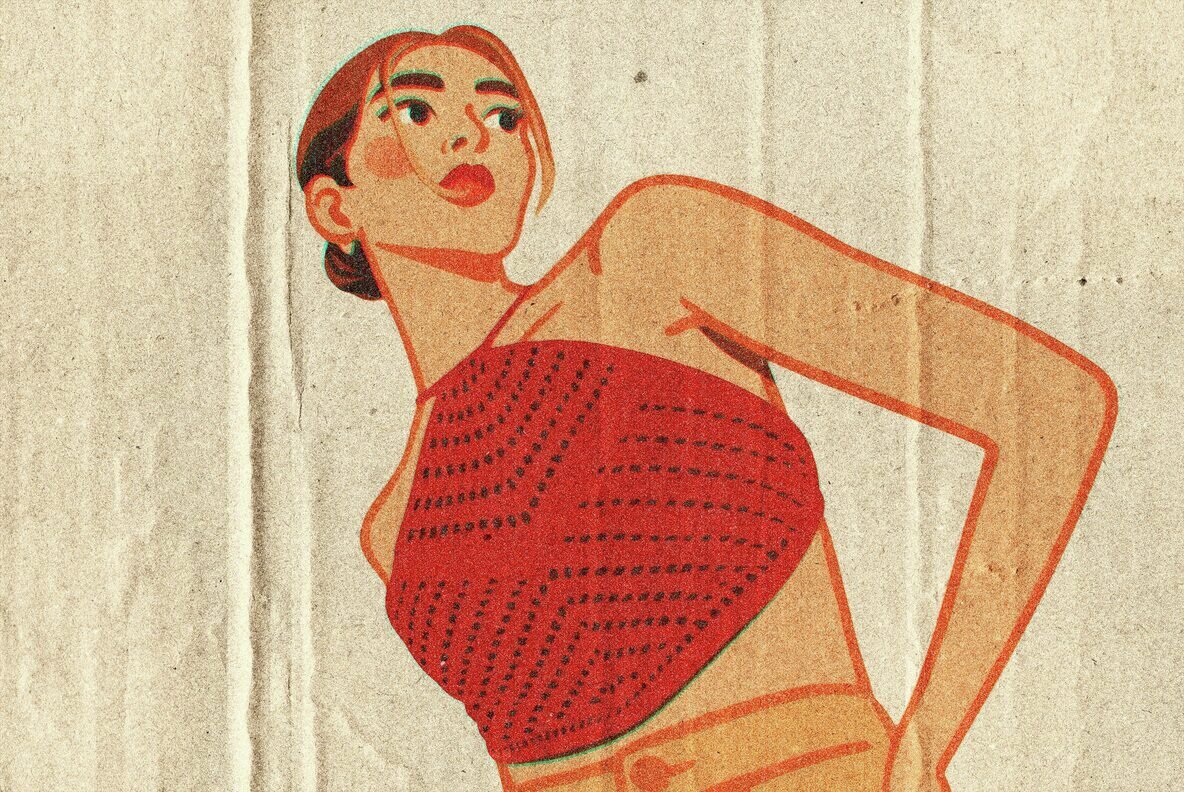 Retro Cardboard Printer Design Effect 3