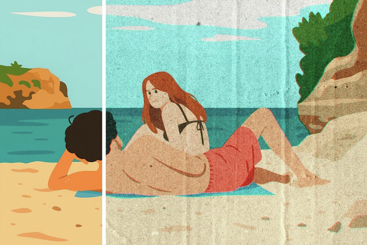 Retro Cardboard Printer Design Effect 5