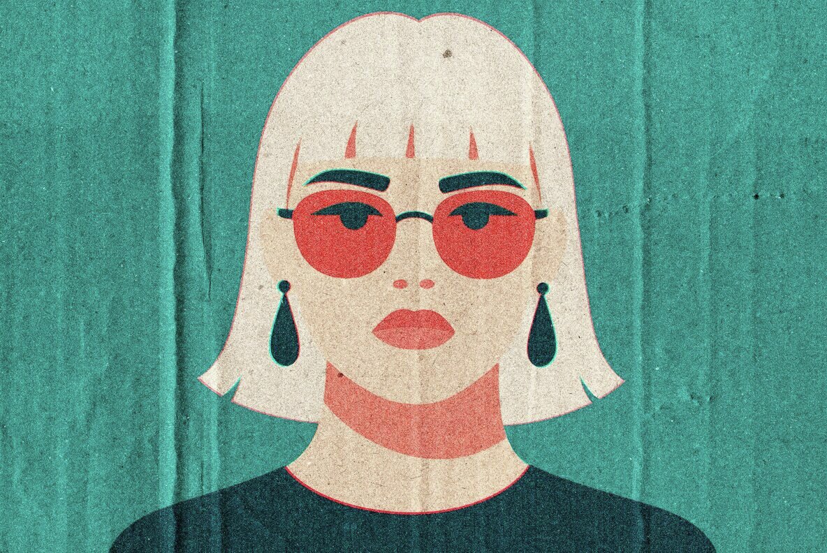 Retro Cardboard Printer Design Effect 7