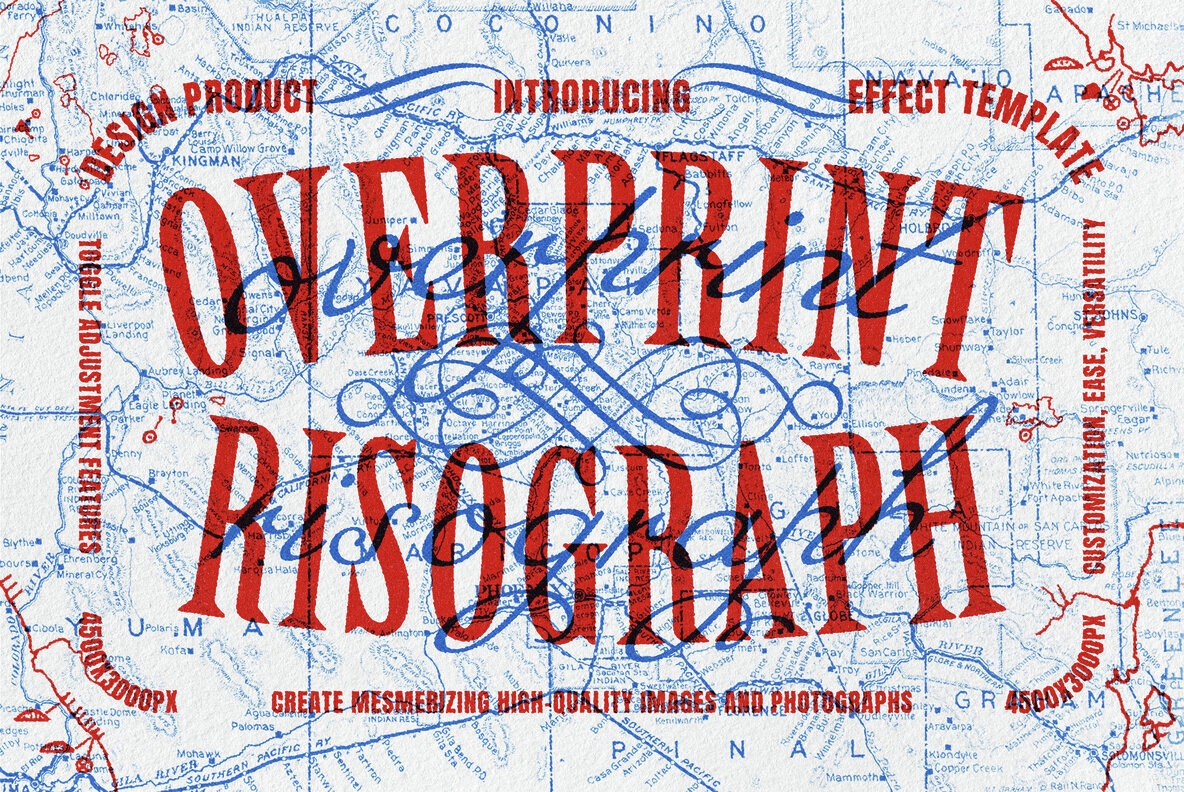 Risograph Vintage Overprint Effect 1