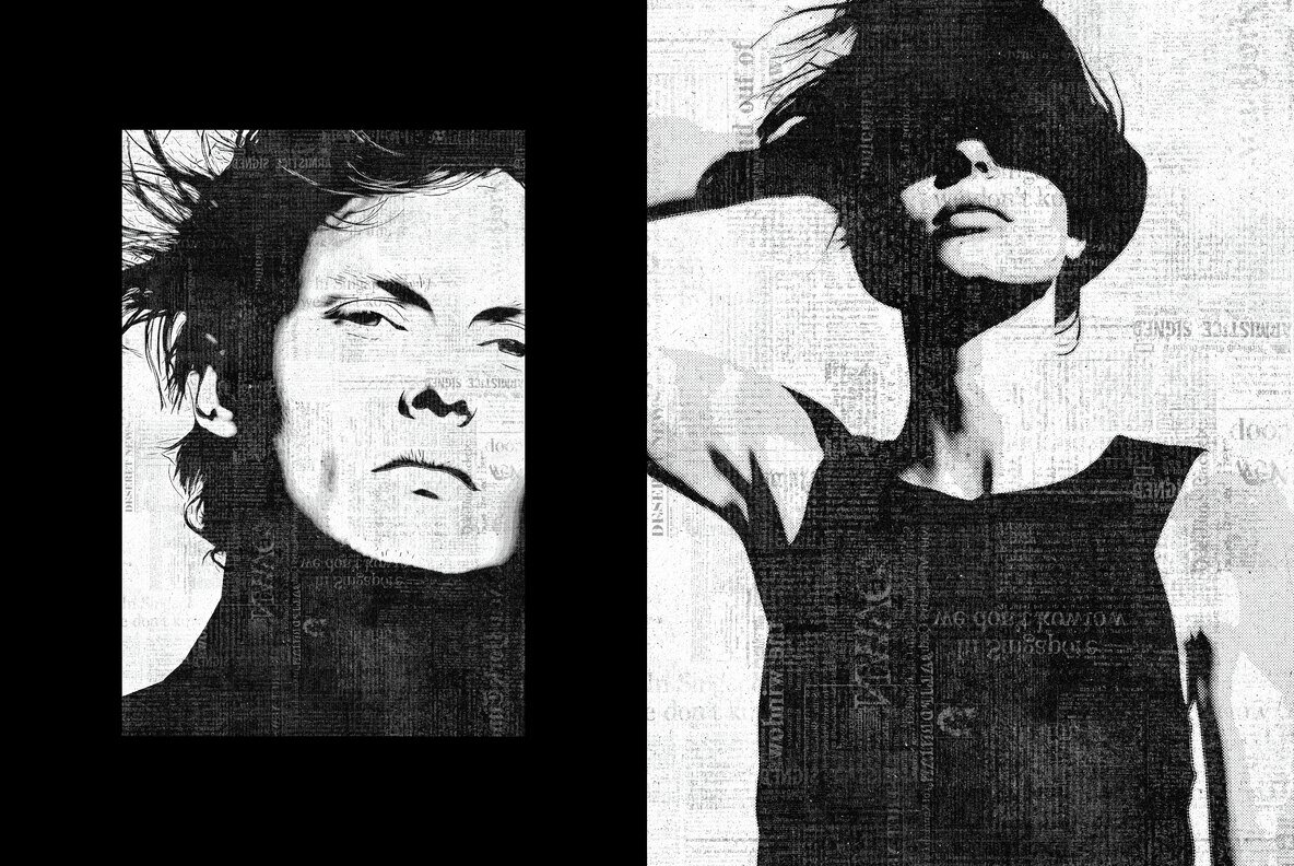 Newspaper Print Photo Effect 5