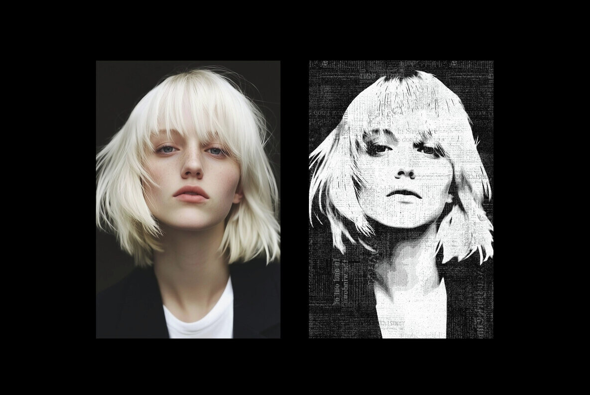 Newspaper Print Photo Effect 7