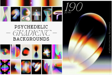 190 Psychedelic Gradient Backgrounds