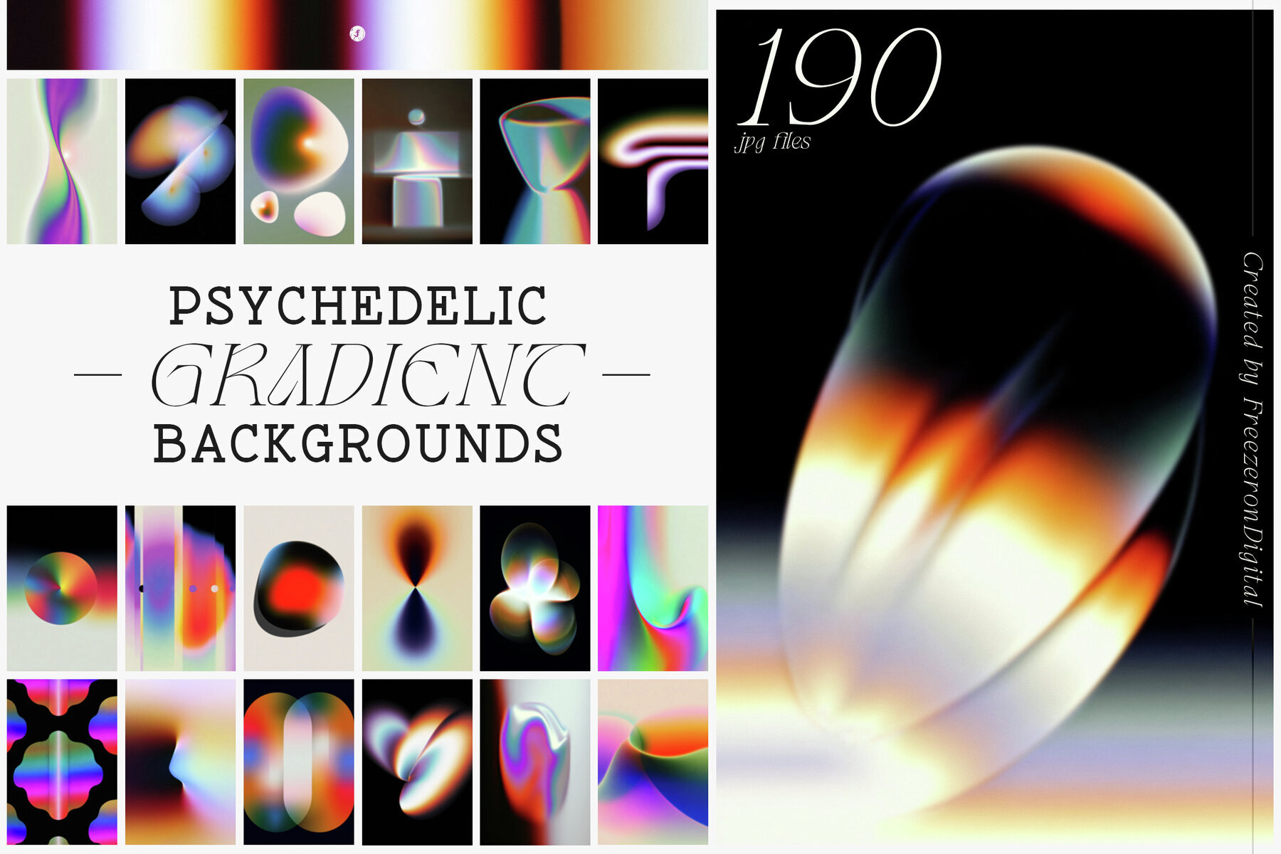 190 Psychedelic Gradient Backgrounds 1