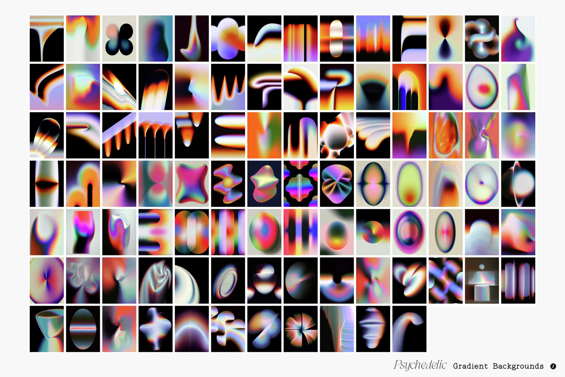 190 Psychedelic Gradient Backgrounds 13