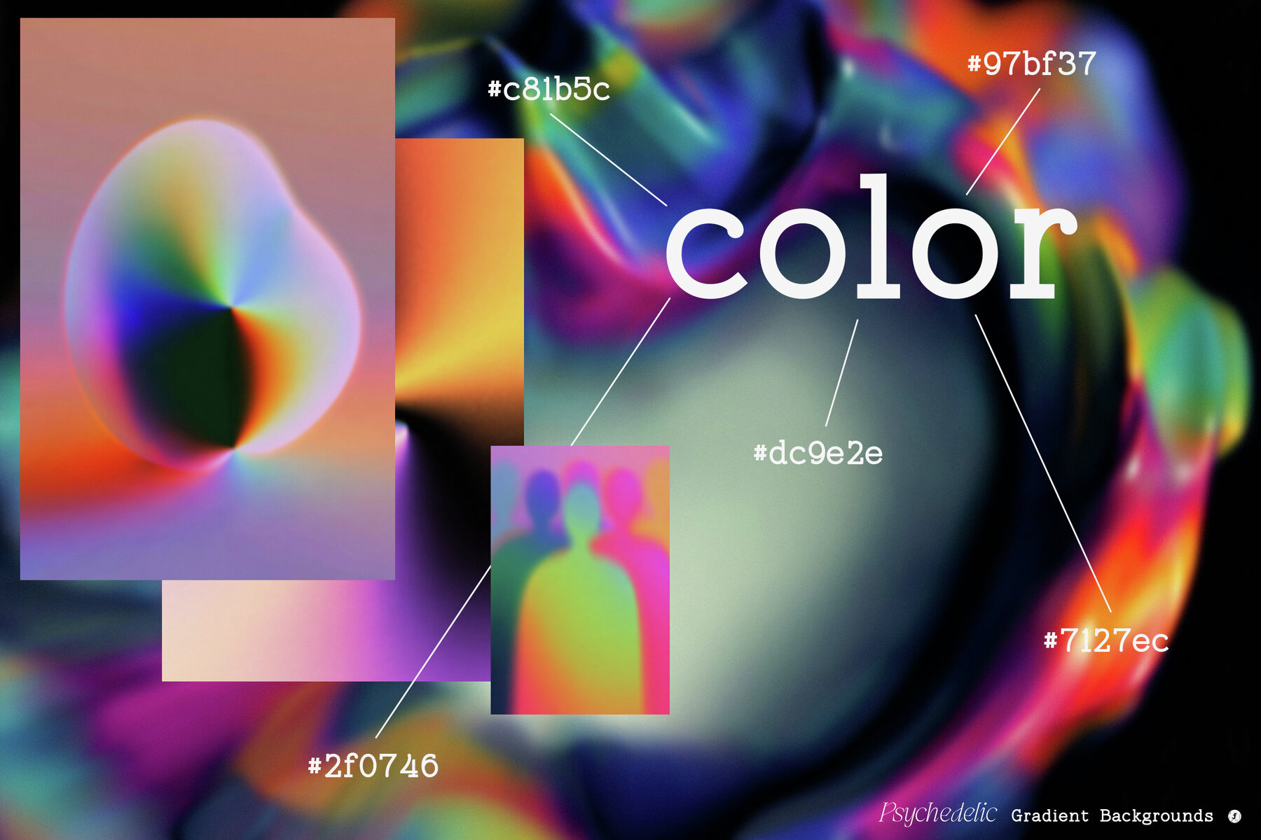 190 Psychedelic Gradient Backgrounds 18