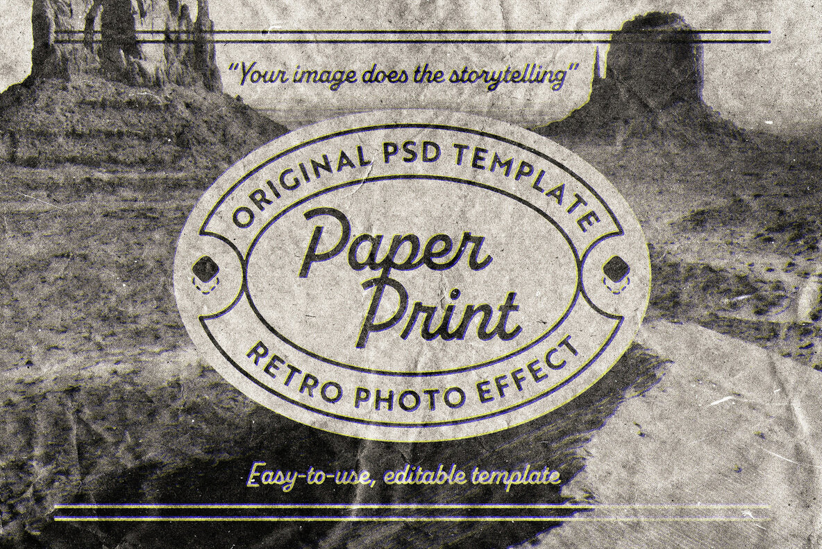 Retro Paper Print Effect 1