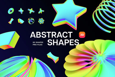 Neon Spectrum 3D Shapes