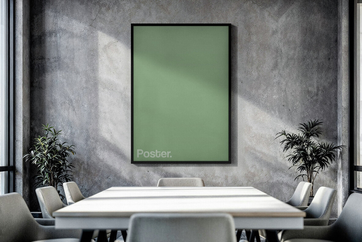 Office Meeting Room Poster Mockup 1