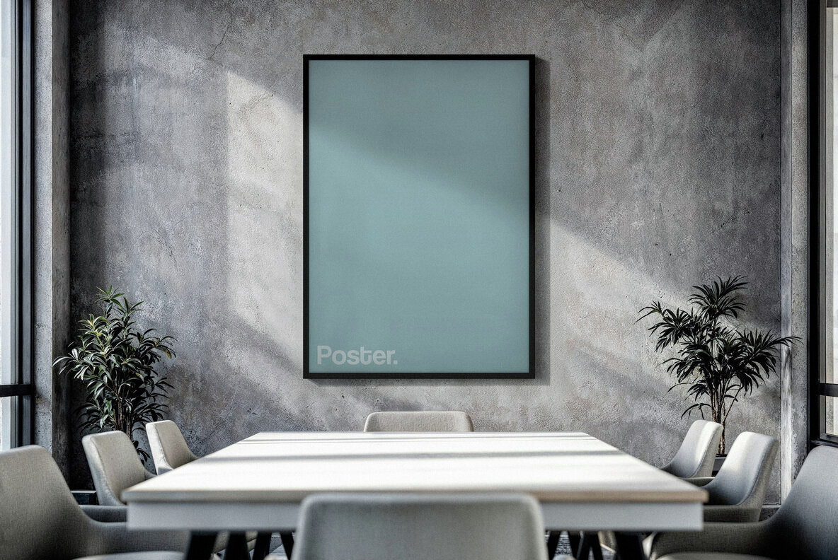 Office Meeting Room Poster Mockup 2