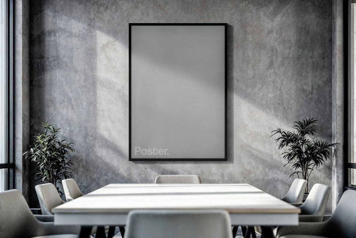 Office Meeting Room Poster Mockup 4
