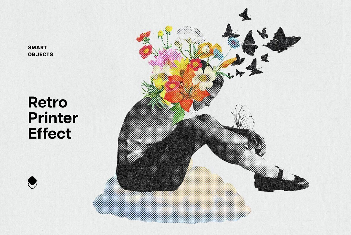 Retro Printer Design Effect 1