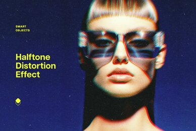 Halftone Distortion Photo Effect