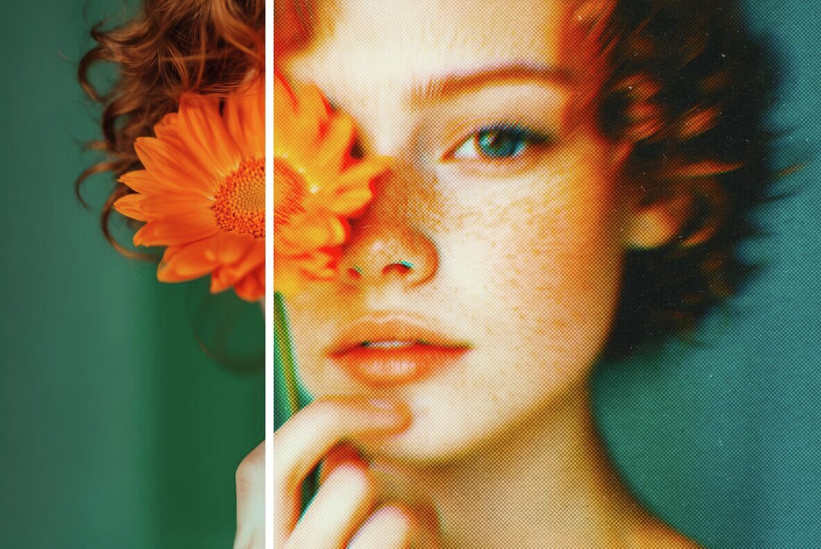 Halftone Distortion Photo Effect 5