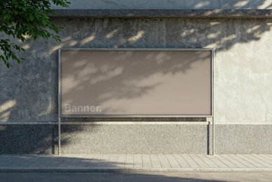 Minimalist Outdoor Banner Mockup