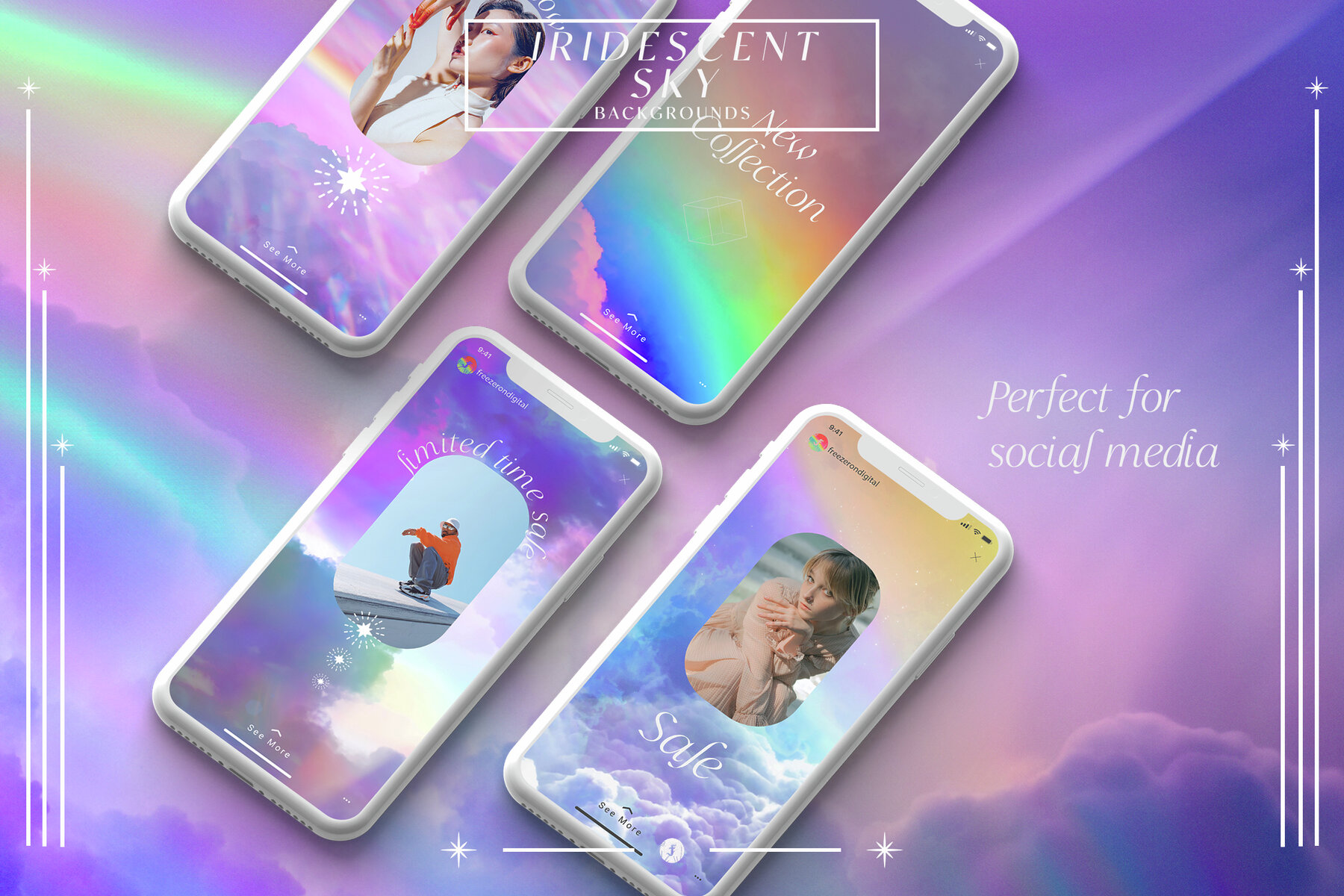 Iridescent Sky Backgrounds 14