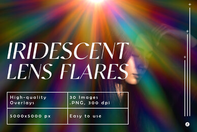 Iridescent Lens Flares Overlays