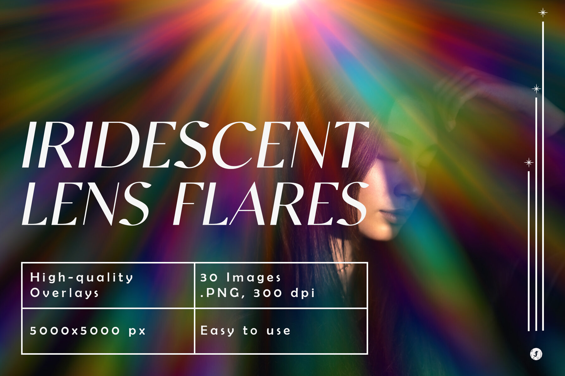 Iridescent Lens Flares Overlays 1