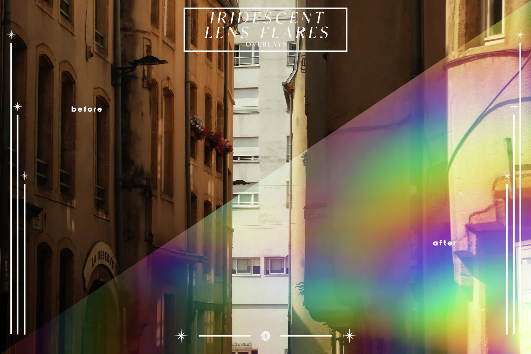 Iridescent Lens Flares Overlays 6