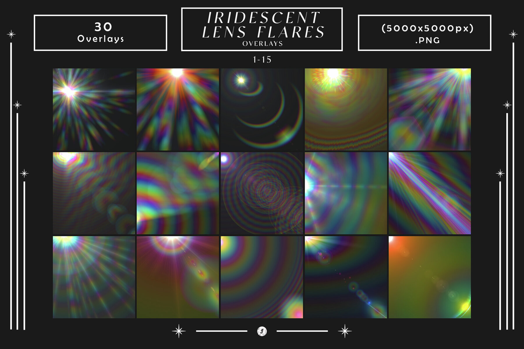 Iridescent Lens Flares Overlays 9