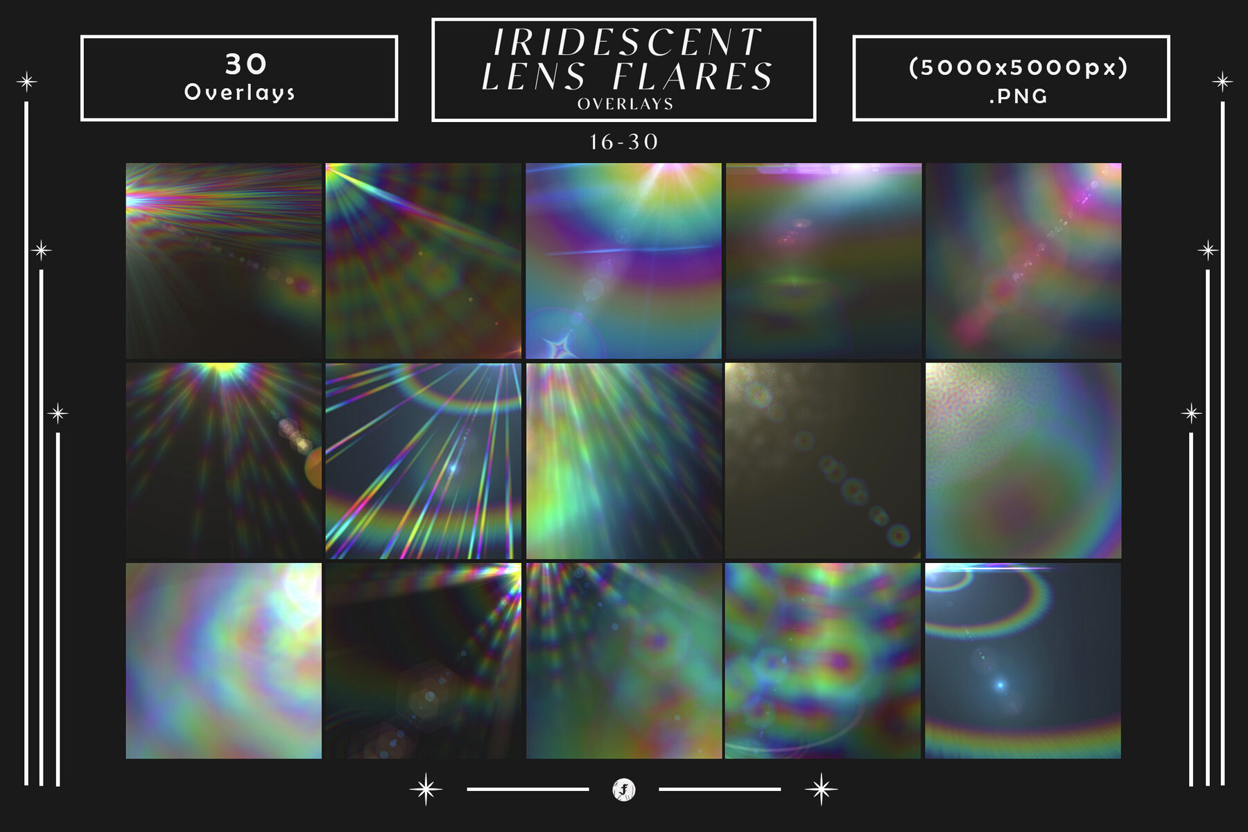 Iridescent Lens Flares Overlays 10