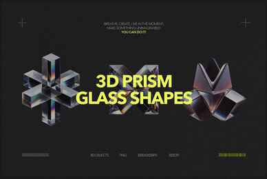 3D Prism Glass Shapes