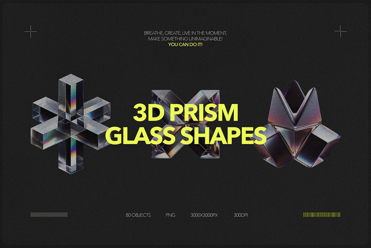 3D Prism Glass Shapes 1