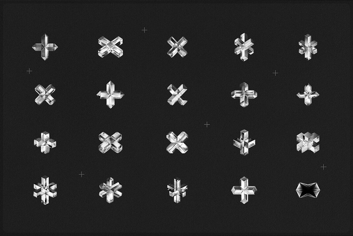 3D Prism Glass Shapes 5