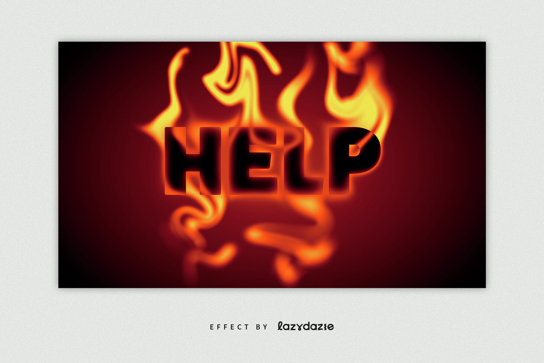 Flame Text Effect Mockup 2