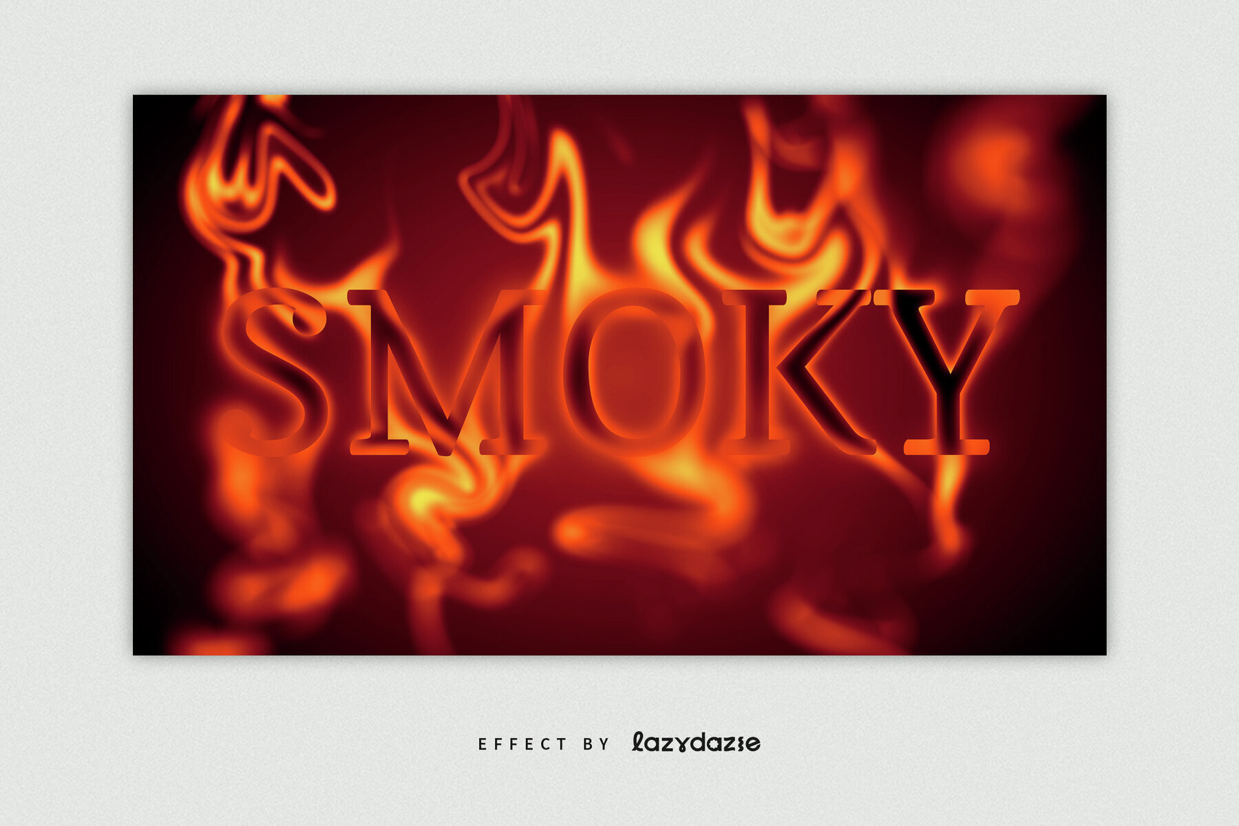 Flame Text Effect Mockup 3