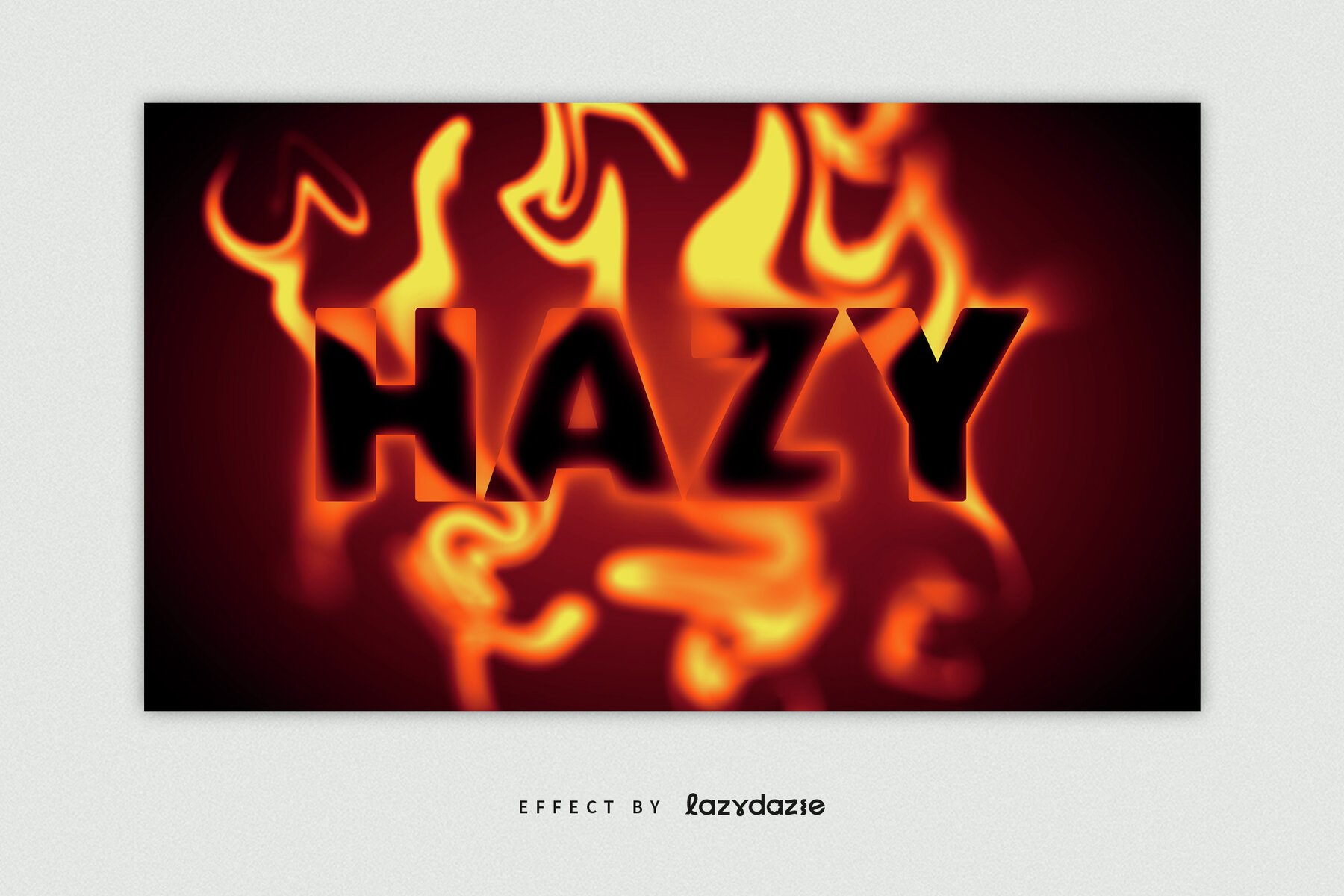 Flame Text Effect Mockup 4