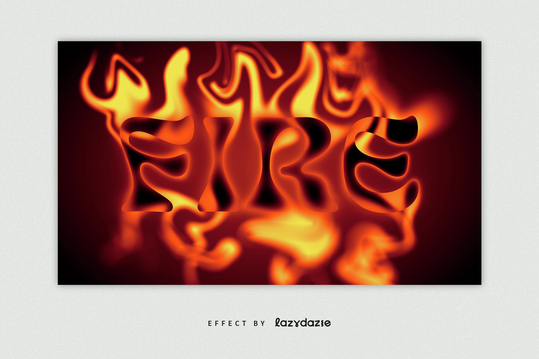 Flame Text Effect Mockup 5