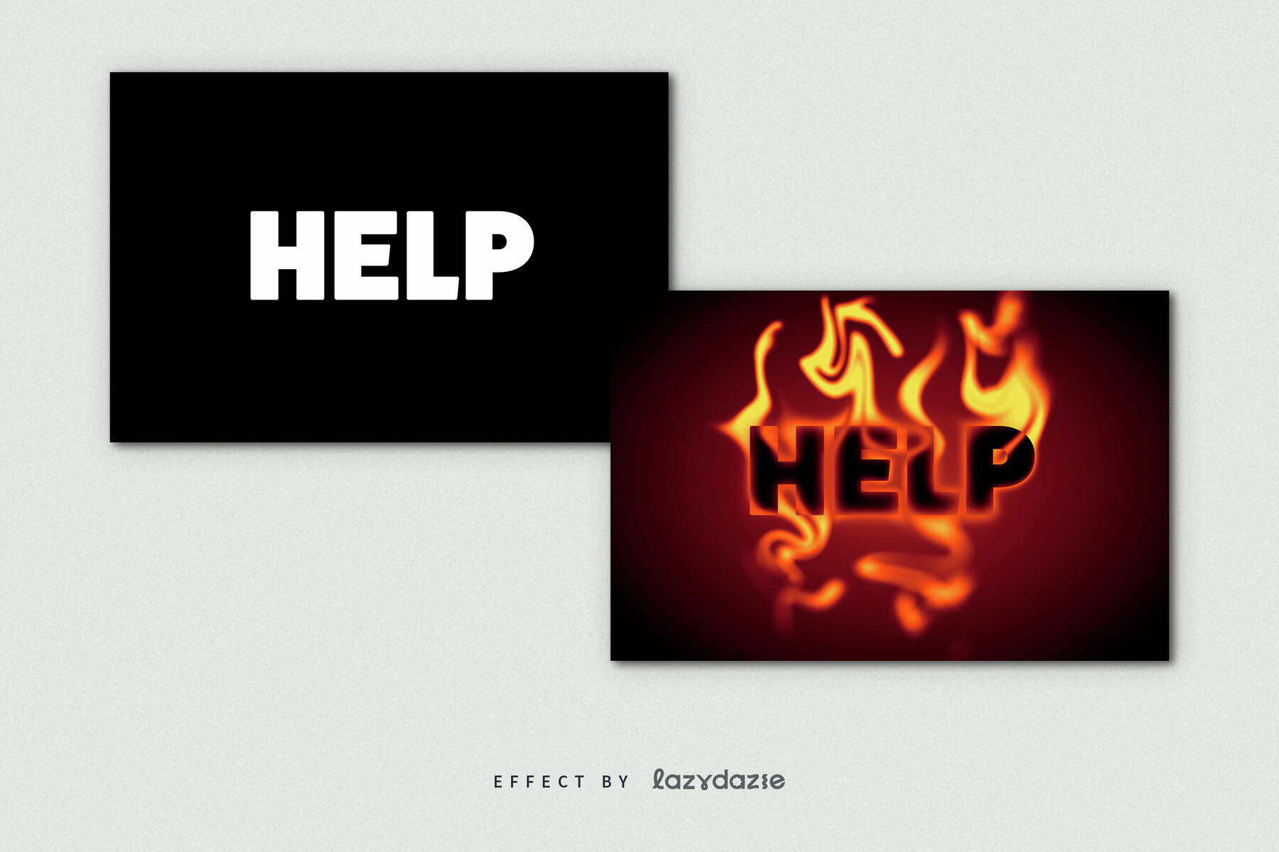 Flame Text Effect Mockup 7