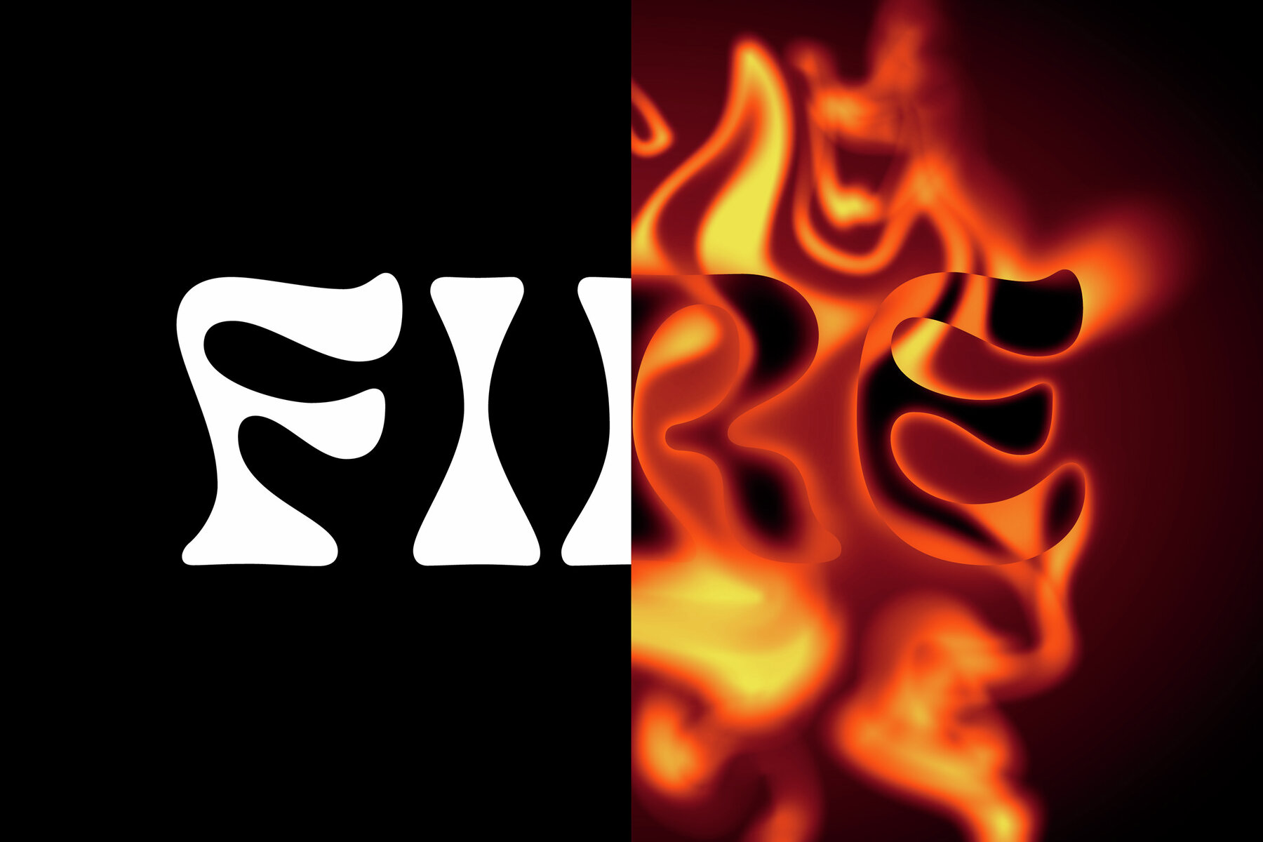 Flame Text Effect Mockup 8