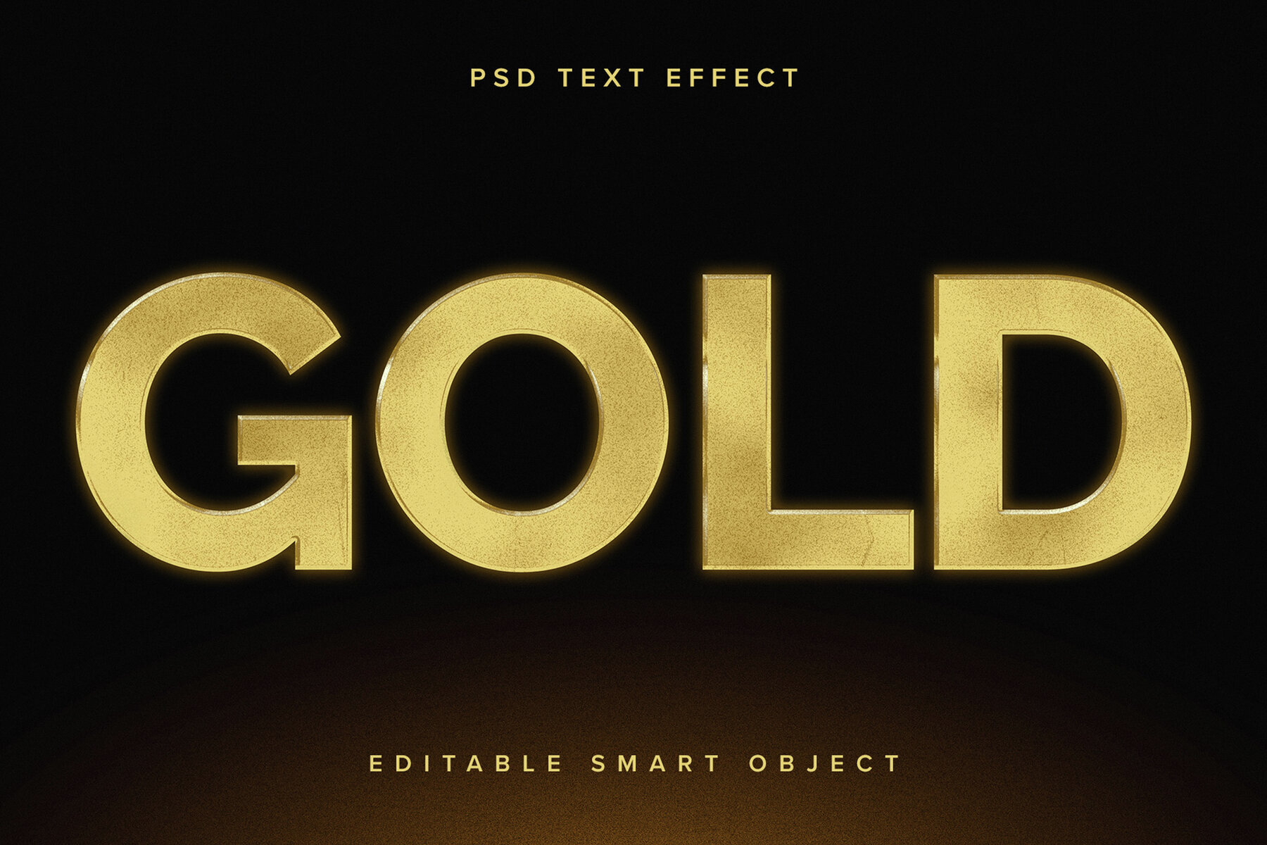 Textured Gold Text Effect Mockup 1