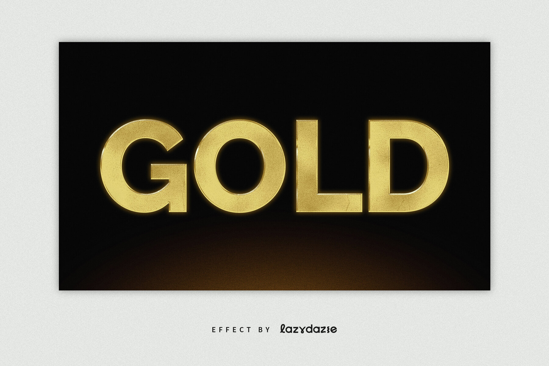 Textured Gold Text Effect Mockup 2