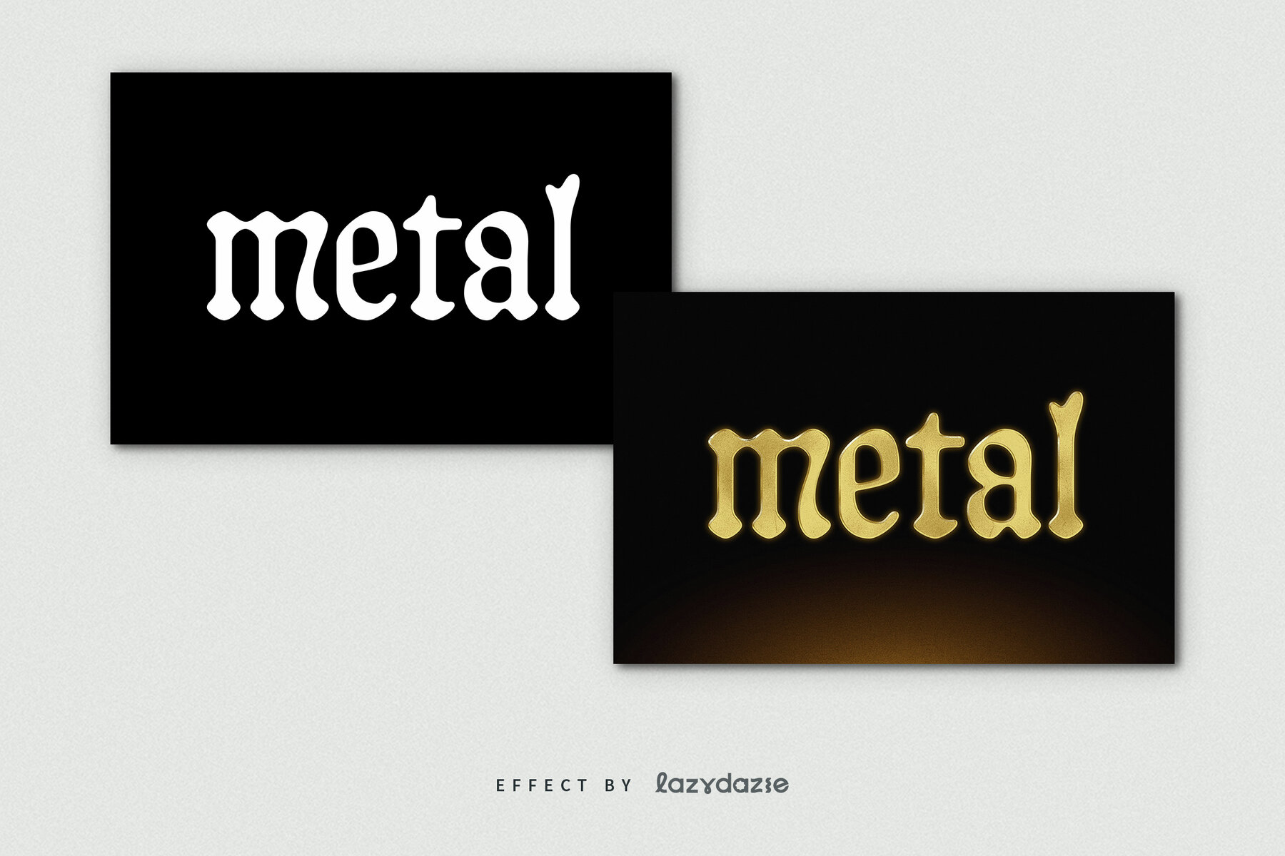 Textured Gold Text Effect Mockup 7