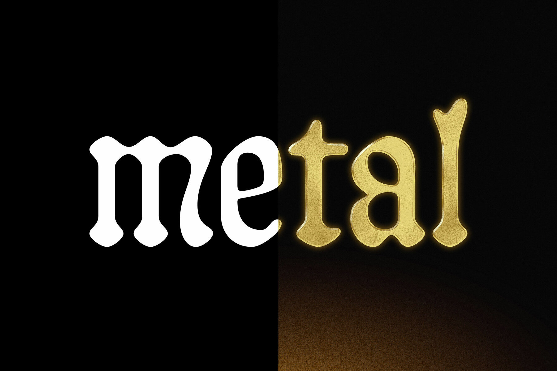 Textured Gold Text Effect Mockup 8