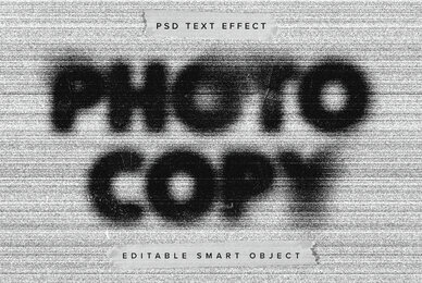 Gritty Photocopy Text Effect Mockup