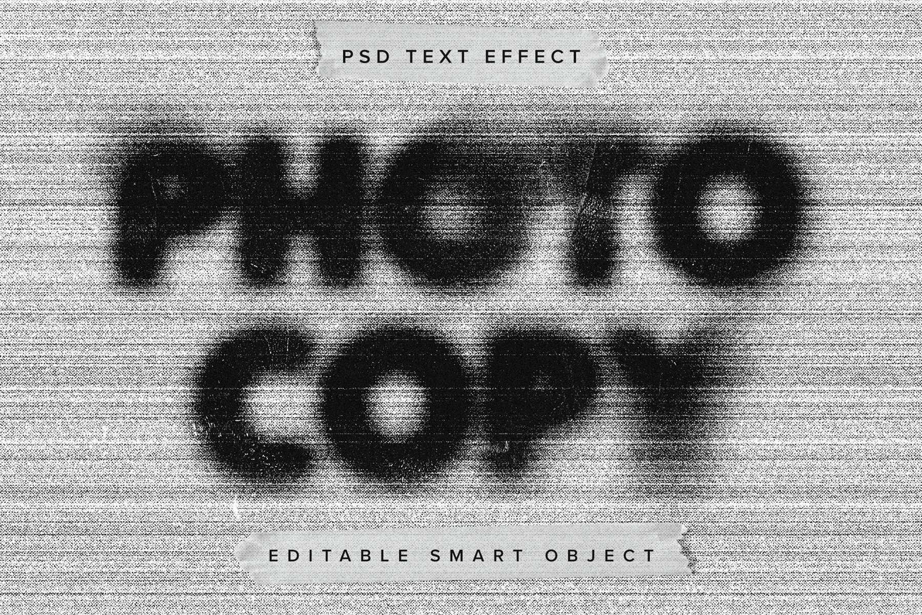 Gritty Photocopy Text Effect Mockup 1