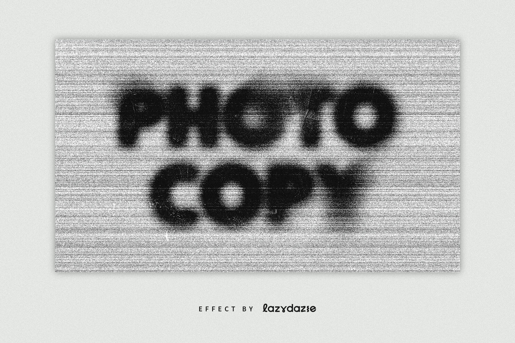 Gritty Photocopy Text Effect Mockup 2