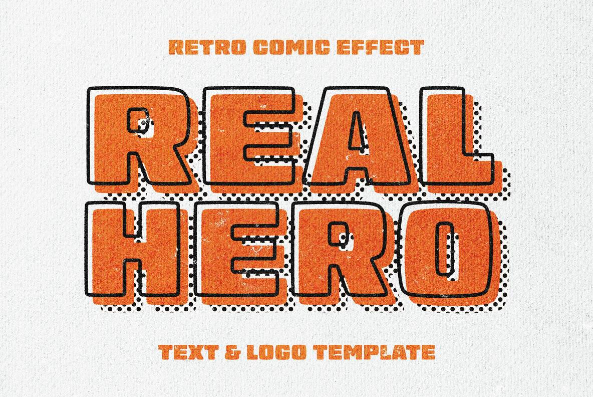 Retro Comic Print Text Effect 1